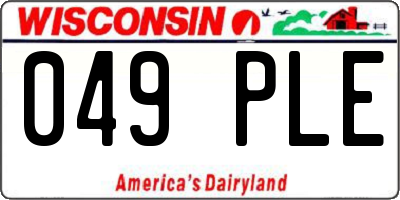 WI license plate 049PLE
