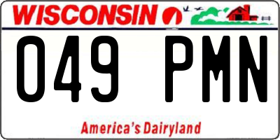 WI license plate 049PMN