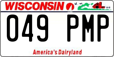WI license plate 049PMP