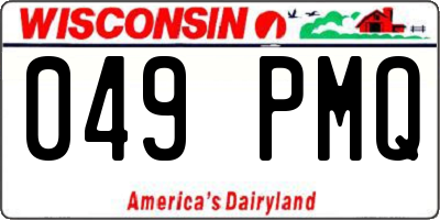 WI license plate 049PMQ