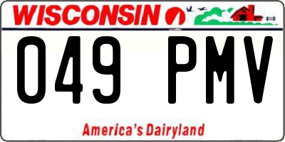 WI license plate 049PMV