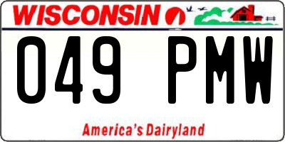WI license plate 049PMW