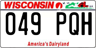 WI license plate 049PQH