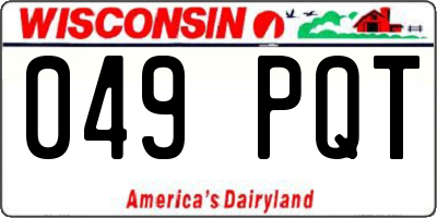 WI license plate 049PQT