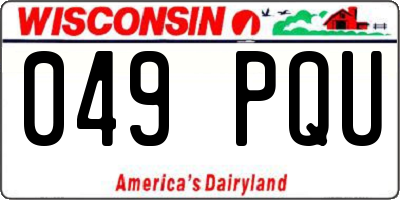 WI license plate 049PQU