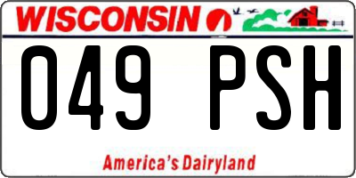 WI license plate 049PSH