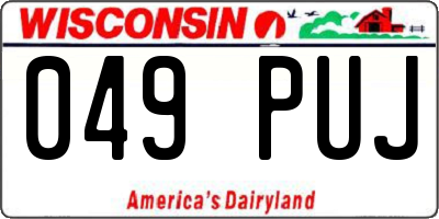 WI license plate 049PUJ
