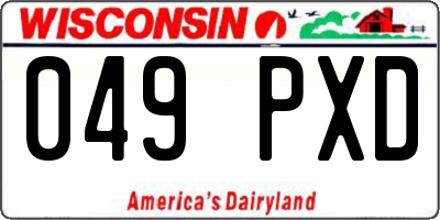WI license plate 049PXD