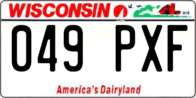 WI license plate 049PXF