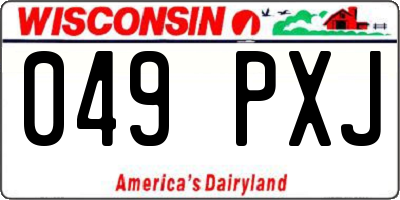 WI license plate 049PXJ