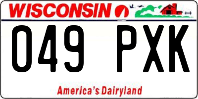 WI license plate 049PXK