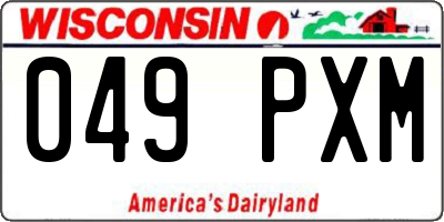 WI license plate 049PXM