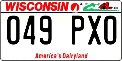WI license plate 049PXO