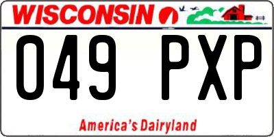 WI license plate 049PXP