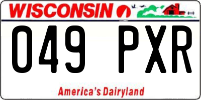 WI license plate 049PXR