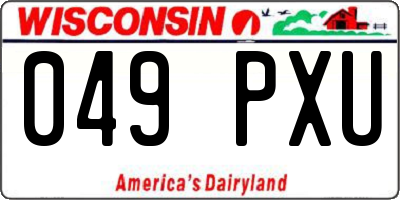 WI license plate 049PXU