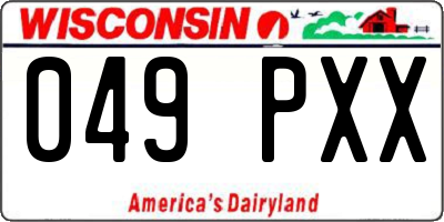 WI license plate 049PXX