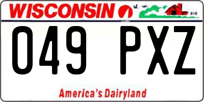 WI license plate 049PXZ
