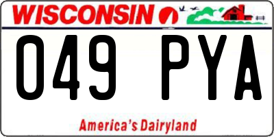 WI license plate 049PYA