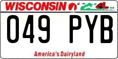 WI license plate 049PYB