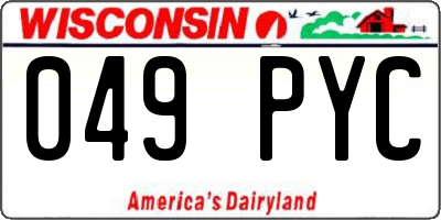 WI license plate 049PYC