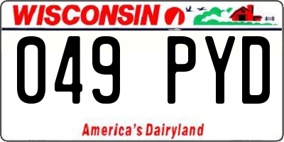 WI license plate 049PYD