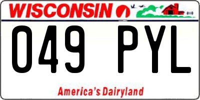 WI license plate 049PYL