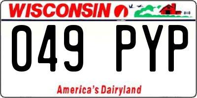 WI license plate 049PYP