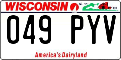 WI license plate 049PYV