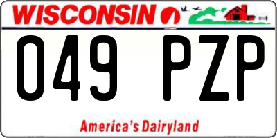 WI license plate 049PZP