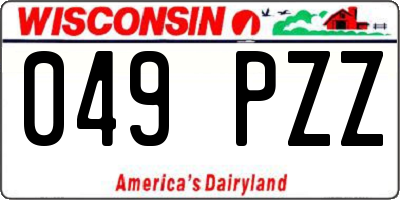 WI license plate 049PZZ