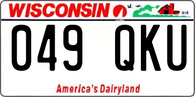 WI license plate 049QKU