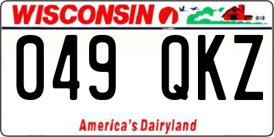 WI license plate 049QKZ
