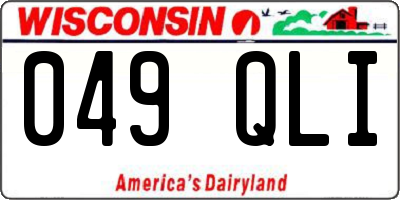 WI license plate 049QLI