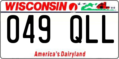 WI license plate 049QLL