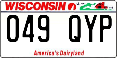 WI license plate 049QYP