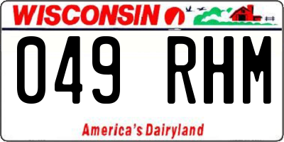 WI license plate 049RHM