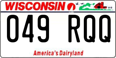 WI license plate 049RQQ