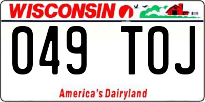 WI license plate 049TOJ