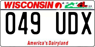 WI license plate 049UDX
