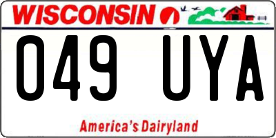 WI license plate 049UYA