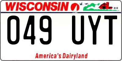 WI license plate 049UYT