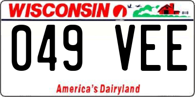 WI license plate 049VEE