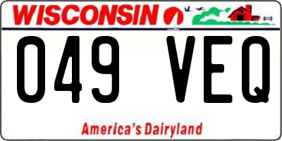 WI license plate 049VEQ