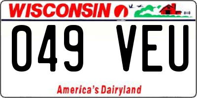 WI license plate 049VEU