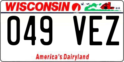 WI license plate 049VEZ