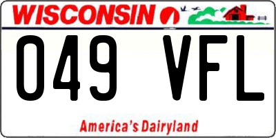 WI license plate 049VFL