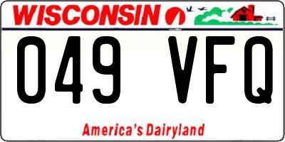WI license plate 049VFQ