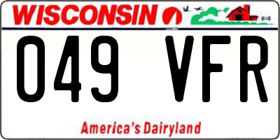 WI license plate 049VFR