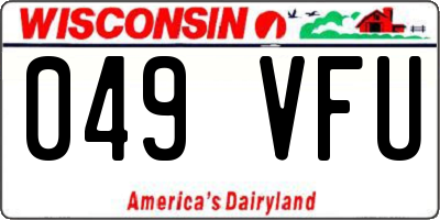 WI license plate 049VFU
